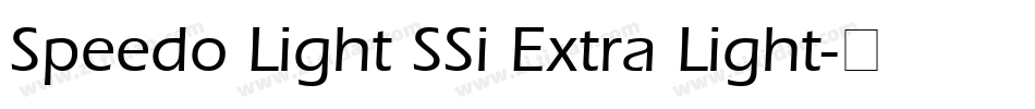 Speedo Light SSi Extra Light字体转换